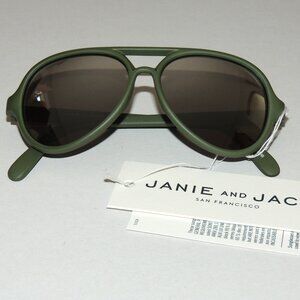 NWT Janie and Jack (0-2 Years) Aviator Sunglasses | Retro Army Green 🕶️
